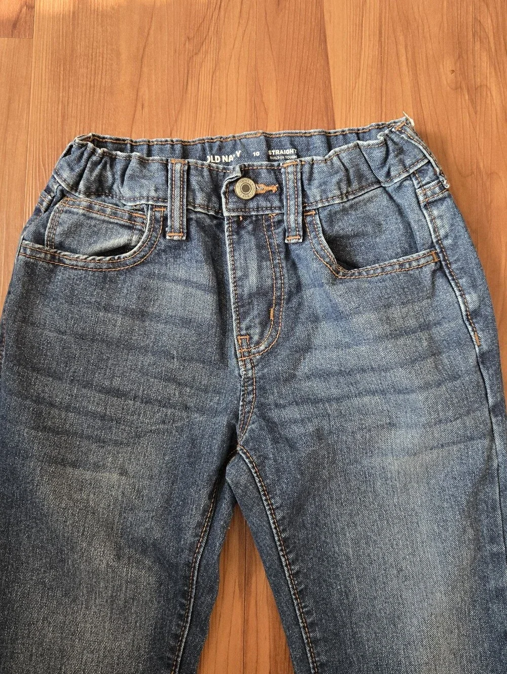 Old Navy Kids size 10 Classic Dark wash denim blue jean adjustable waistband EUC